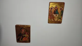 Icono religioso La Trinidad