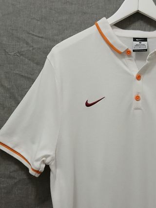 nike polo as roma size L white