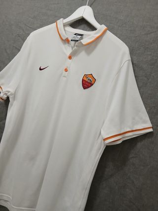 nike polo as roma size L white