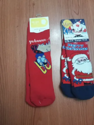 Tris calzini natalizi antiscivolo bimbi
