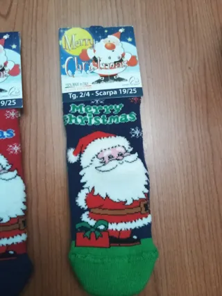 Tris calzini natalizi antiscivolo bimbi