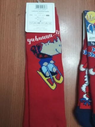 Tris calzini natalizi antiscivolo bimbi