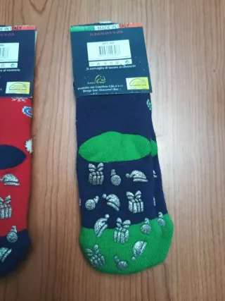 Tris calzini natalizi antiscivolo bimbi