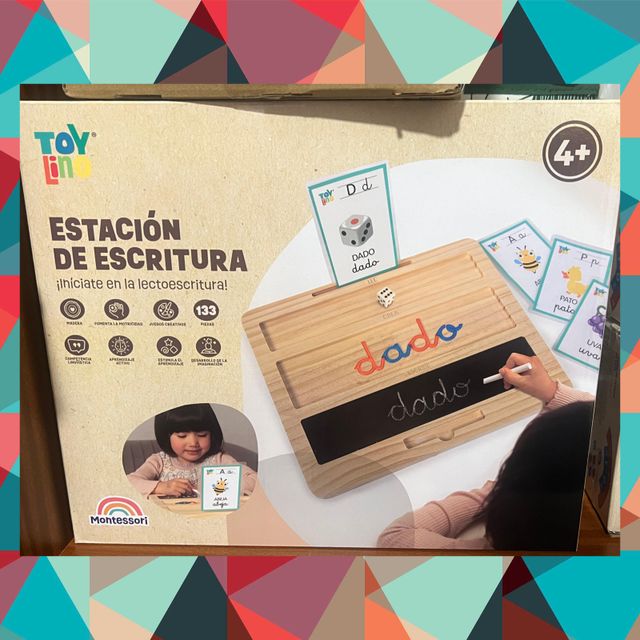 Grafía ligada estación montessori escritura