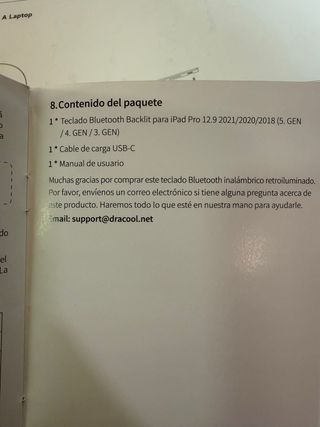 Funda Teclado Dracool para iPad Pro BC8619