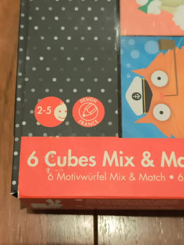 Janod 6 Cubes Mix & Match Blocks