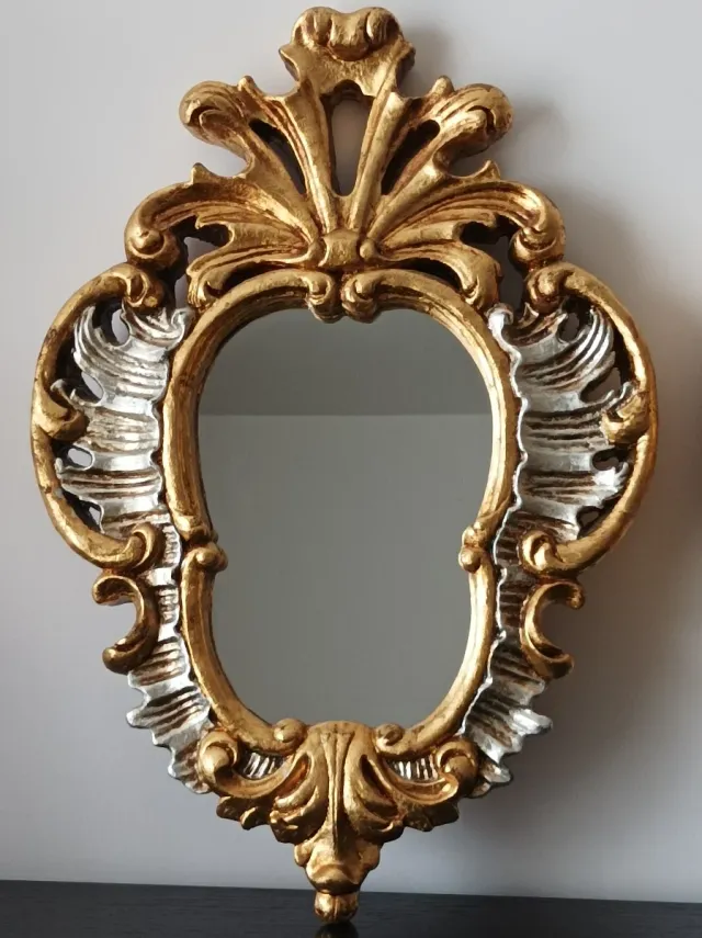 Coppia di specchi in oro e argento