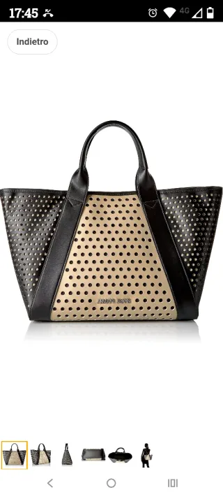 Borsa Armani Jeans Beige/Nero