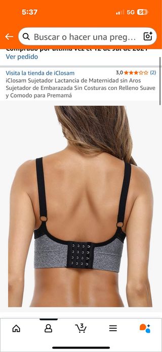 2 Sujetadores Lactancia sin aros