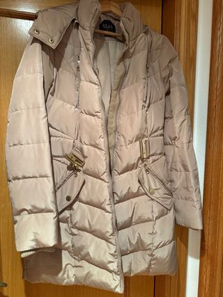 Parka de plumas beige
