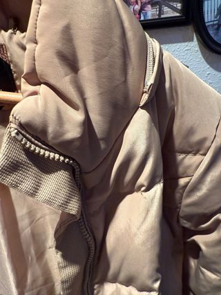 Parka de plumas beige