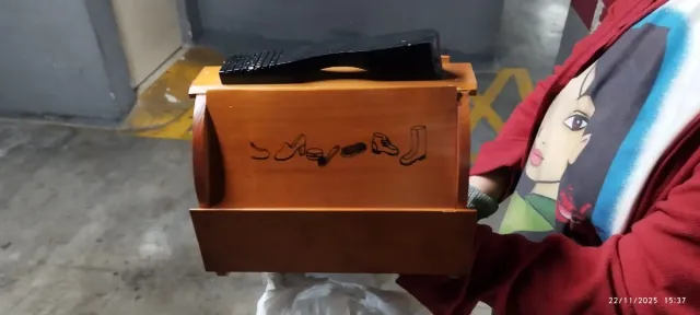 Caja Limpiabotas Madera