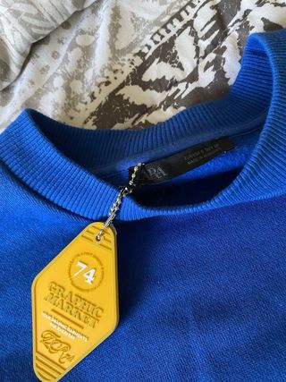 Sudadera Azul sin capucha