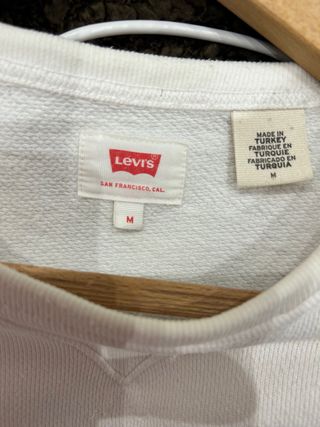 Sudadera Levi's Blanca Logo Rojo