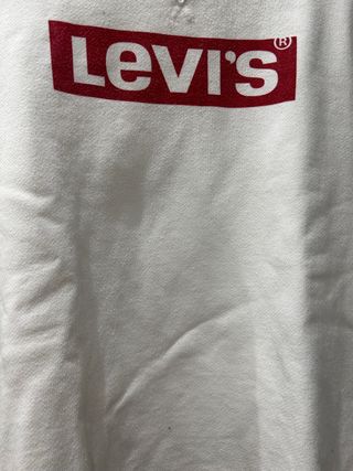Sudadera Levi's Blanca Logo Rojo
