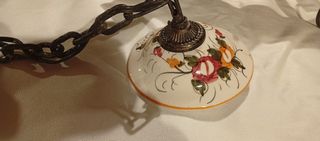 Lámpara de techo hierro y porcelana