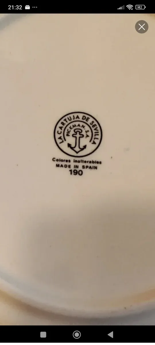 La Cartuja Platos 25cm (2 unidades)