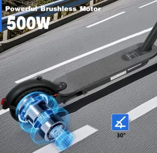 Patinete eléctrico 500W – Nuevo, 35 km, batería 10