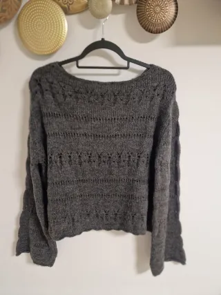 Suéter Zara punto gris