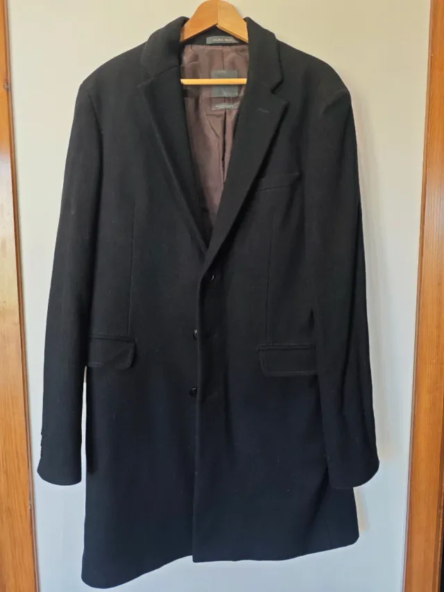 Abrigo Zara Man Talla M Negro