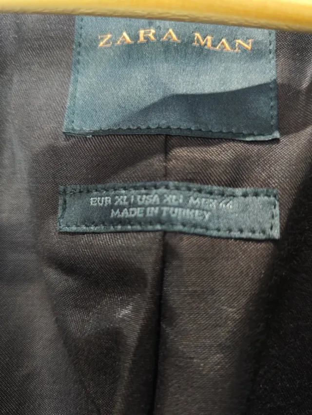 Abrigo Zara Man Talla M Negro