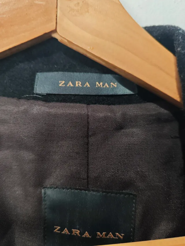 Abrigo Zara Man Talla M Negro
