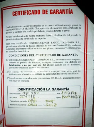 Sillón masaje eléctrico beige cuero