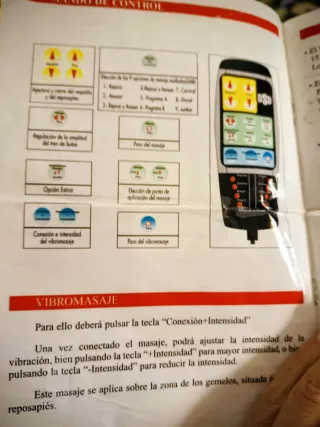 Sillón masaje eléctrico beige cuero