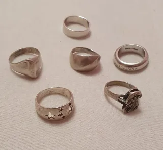 Lote 6 Anillos Plata