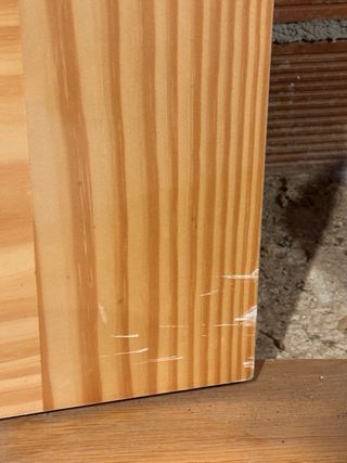 Puerta madera pino con cristal translúcido