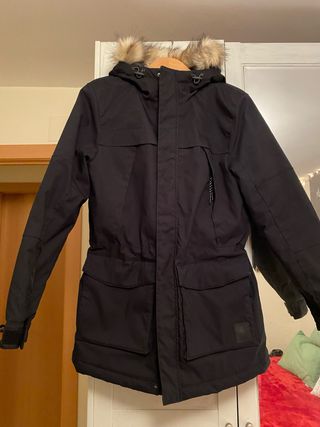 Cazadora impermeable hombre negra
