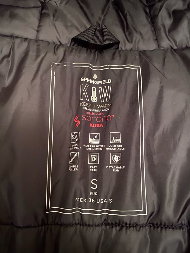 Cazadora impermeable hombre negra