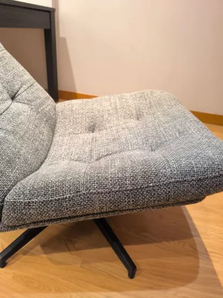 Sillón Havberg Ikea gris tela