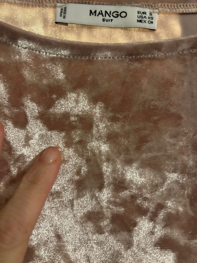 Vestito rosa Mango maniche a fiocco