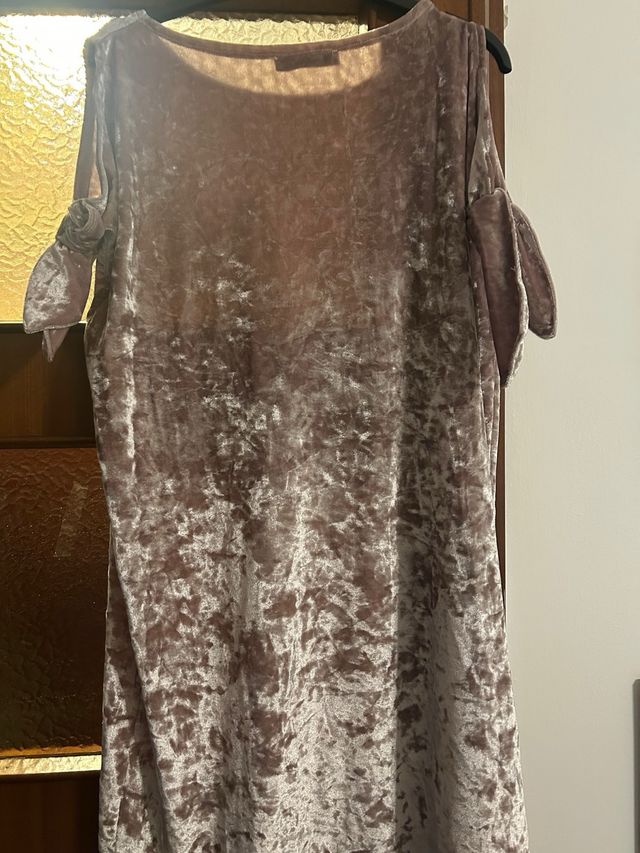 Vestito rosa Mango maniche a fiocco