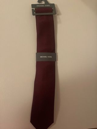 Corbata Michael Kors Roja Lunares