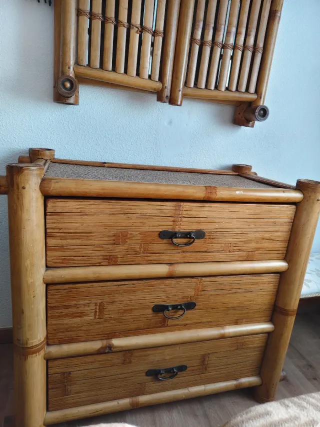 Conjunto dormitorio de bambú
