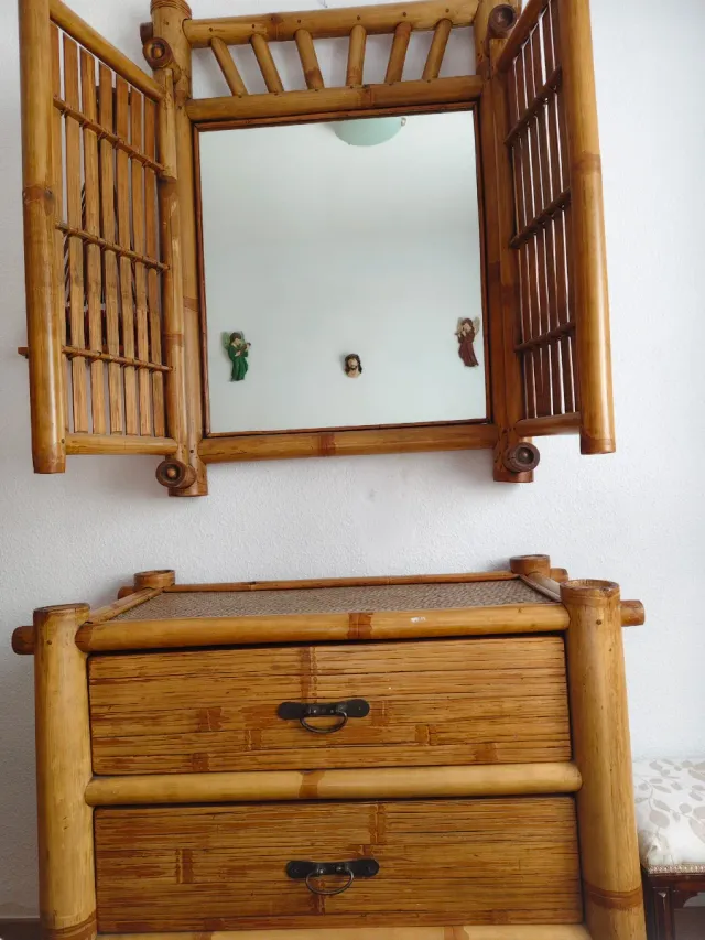 Conjunto dormitorio de bambú
