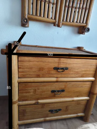 Conjunto dormitorio de bambú