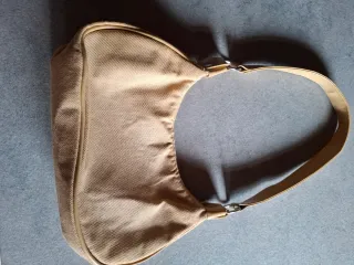 Borsa beige in tessuto nuova