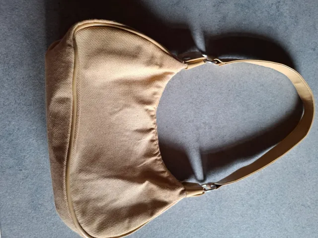 Borsa beige in tessuto nuova