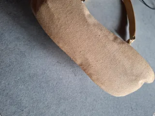 Borsa beige in tessuto nuova