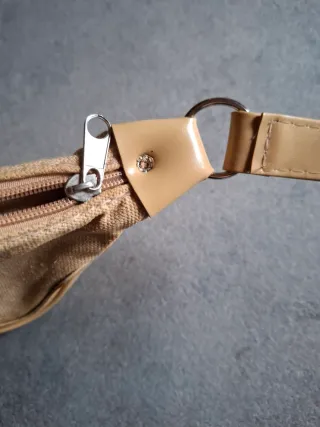 Borsa beige in tessuto nuova