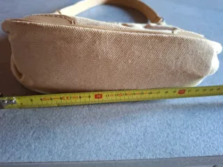 Borsa beige in tessuto nuova