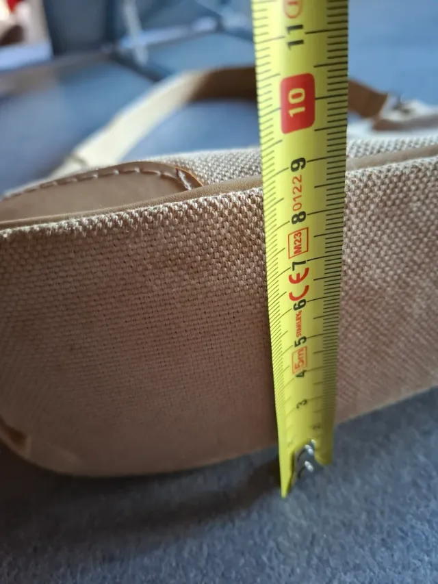 Borsa beige in tessuto nuova