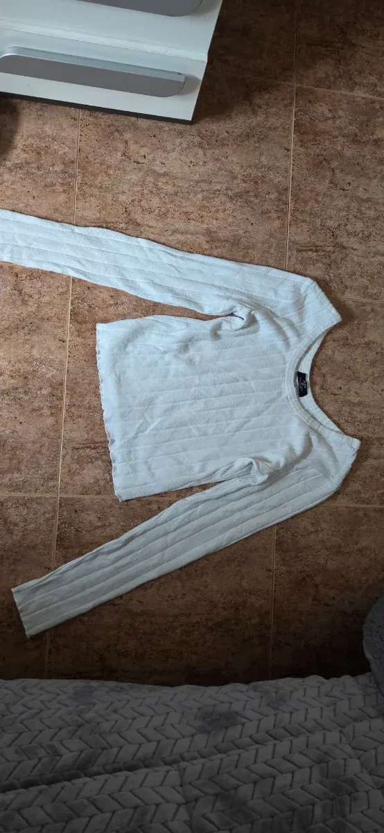 Jersey blanco manga larga