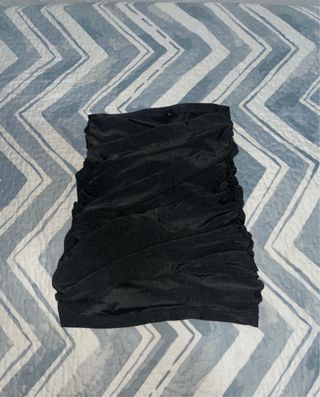 Falda negra Shein fruncida