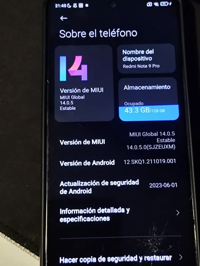 Xiaomi Redmi Note 9 Pro Azul