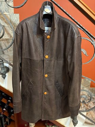 Giacca vera pelle invecchiata naturalmente vintage