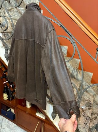 Giacca vera pelle invecchiata naturalmente vintage